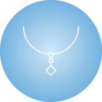 Unique Necklace Vector Line Icon