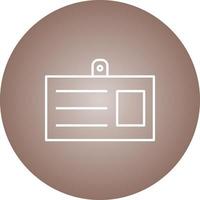 Unique Pass Card Vector Line Icon