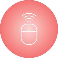 Unique Wireless Input Device Vector Line Icon