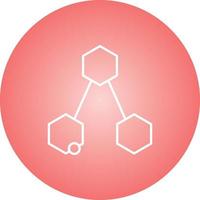 Unique Chemical Structure II Vector Line Icon