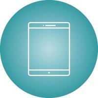 Unique Tablet Vector Line Icon