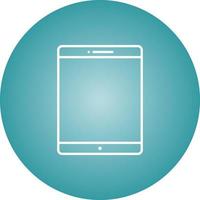 Unique Tablet Vector Line Icon