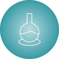 Unique Glass Beaker Vector Line Icon