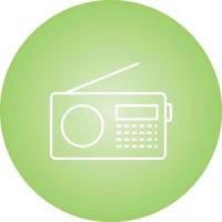 icono de línea de vector de conjunto de radio único