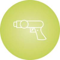 Unique Space Gun Vector Line Icon