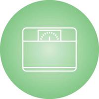 Unique Weighing Machine Vector Line Icon