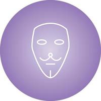 Unique Two Masks Vector Line Icon