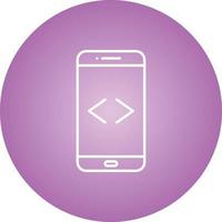 Unique Code Vector Line Icon
