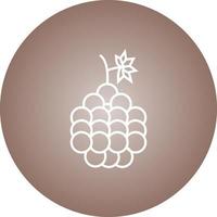 Unique Grapes Vector Line Icon