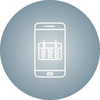 Unique Calendar App Vector Line Icon