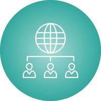 Unique Web Client Server Vector Line Icon