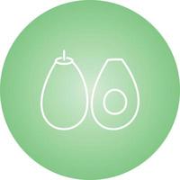 Unique avocado Vector Line Icon