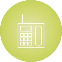 Unique Wireless Landline Phone  Vector Line Icon