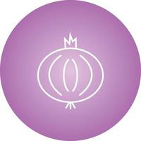 Unique Onion Vector Line Icon