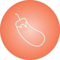 Unique Eggplant Vector Line Icon