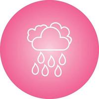 Unique Cloudy Weather Line Vector Icon