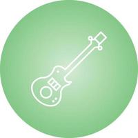 icono de línea de vector de guitarra eléctrica única