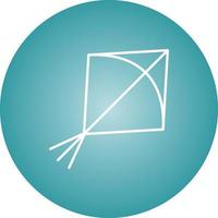 Unique Kite  Vector Line Icon