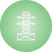 icono de línea de vector de torre de electricidad único