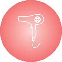 Unique Blow Dryer Line Vector Icon