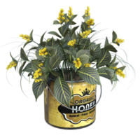 3d flower on pot png