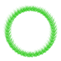 grass round frame for christmas png