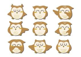 Cute Baby Owl Boho Style Clipart Vector Graphics Illustration