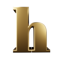 luxury text effect letter h. 3d render png