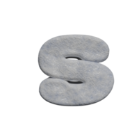 schnee texteffekt buchstabe s. 3D-Rendering png