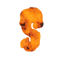 lava testo effetto lettera S. 3d rendere png