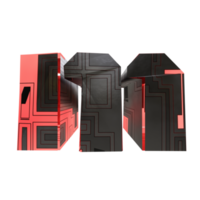 sci-fi text effect letter m. 3d render png