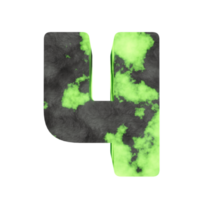 effet de texte d'uranium numéro 4. rendu 3d png