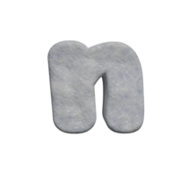 neve testo effetto lettera n. 3d rendere png