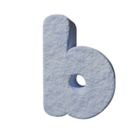 neve testo effetto lettera b. 3d rendere png