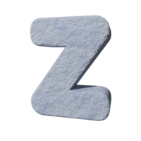 schnee texteffekt buchstabe z. 3D-Rendering png