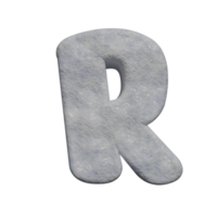 schnee texteffekt buchstabe r. 3D-Rendering png