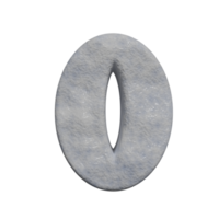 snow text effect letter O. 3d render png