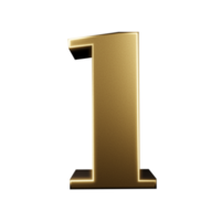 luxury text effect number 1. 3d render png