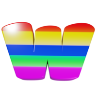 regenboog tekst effect brief w. 3d geven png