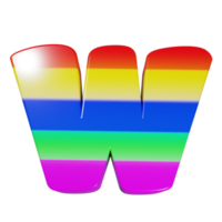 regenboog tekst effect brief w. 3d geven png