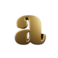 luxury text effect letter a 3d render png