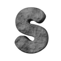 stein text effekt buchstabe s. 3D-Rendering png