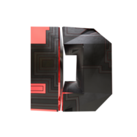 sci-fi text effekt brev d. 3d framställa png