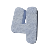 snow text effect number 4. 3d render png