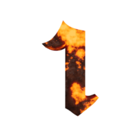 Lava-Texteffekt Nummer 1. 3D-Rendering png