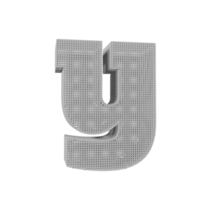 drahtgitter-texteffekt buchstabe y. 3D-Rendering png