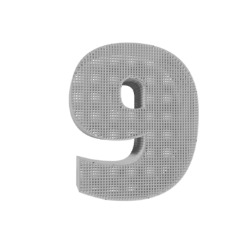 trådmodell text effekt siffra 9. 3d framställa png