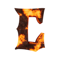 lava text effekt brev c. 3d framställa png