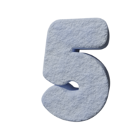 snow text effect number 5. 3d render png