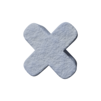 snow text effect letter x. 3d render png